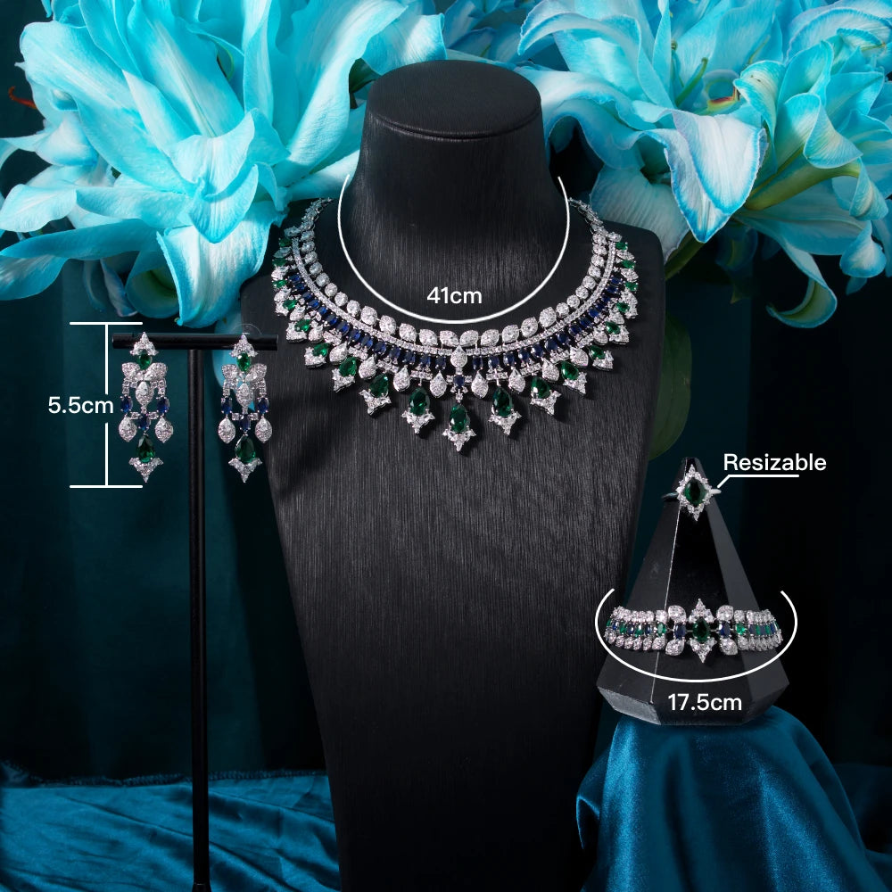 TIRIM Women Necklace Sets Cubic Zirconia Bridal Jewelry DuBai Saudi Wedding Engagement Party Festival Jewel Accessory