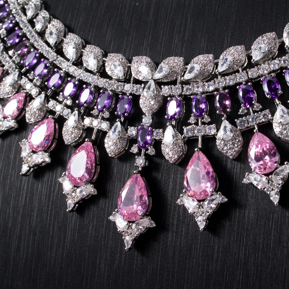 TIRIM Women Necklace Sets Cubic Zirconia Bridal Jewelry DuBai Saudi Wedding Engagement Party Festival Jewel Accessory