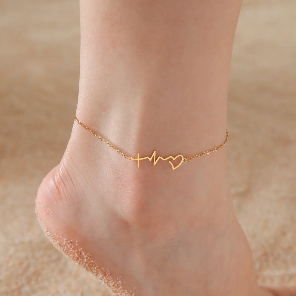 Cute Walking Cat Anklets for Women Stainless Steel Jewelry Foot Bracelet Fashion Summer Beach Accessories 2024