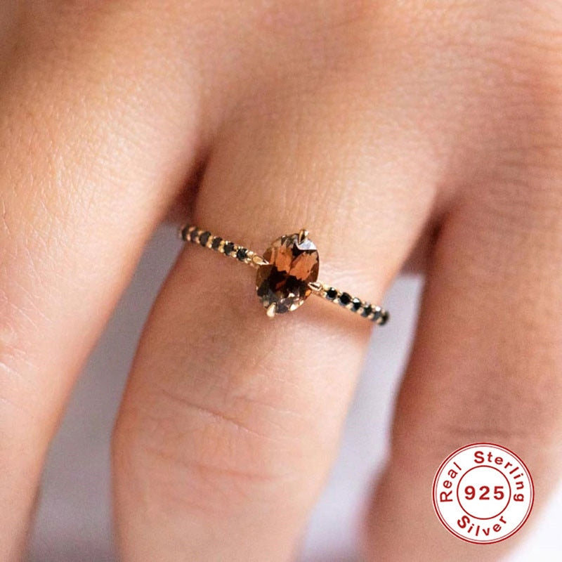 Exquisite Black Crystal Ring