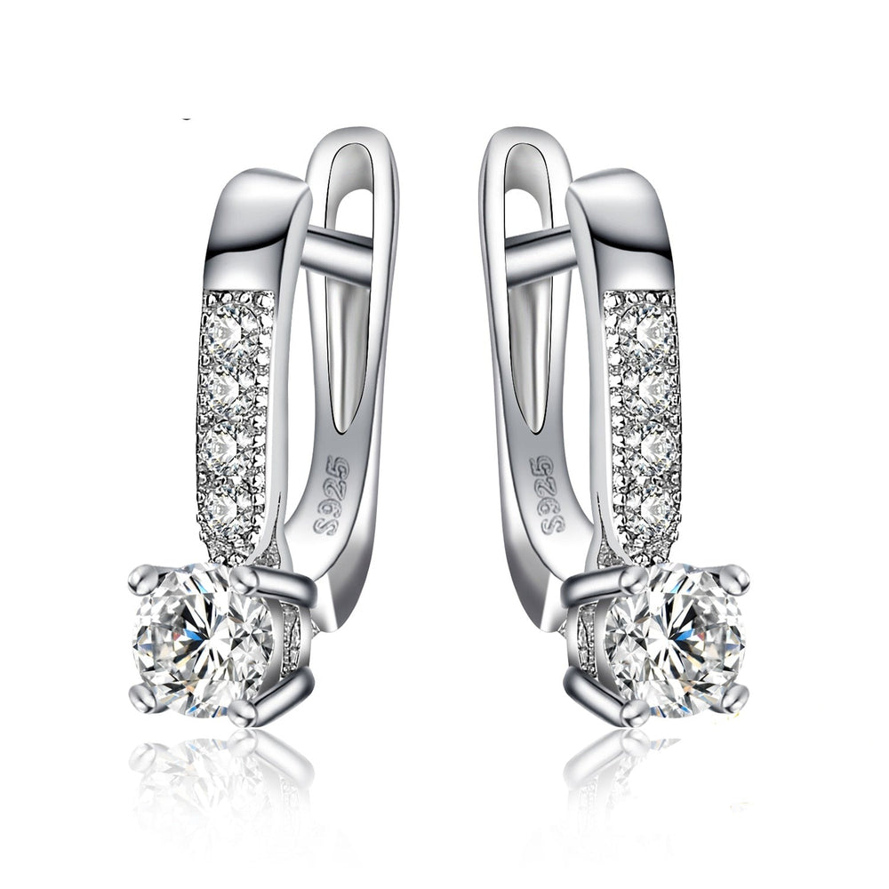 Adorn yourself with these Romantic Fashion 925 sterling silver luxury earrings! The stunning round shape is embellished with cubic zirconia and zircon stones, all of which will make you shine with exquisite finesse. Ideal for women, these clip earrings will undoubtedly become your go-to accessory!