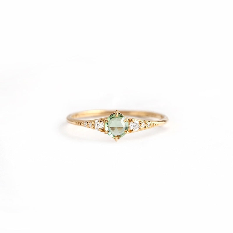 Thin Bohemia Zircon Ring