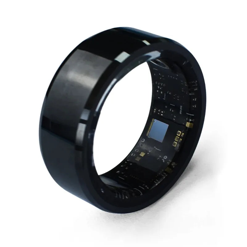 The Smart Health Ring is a multifunctional device that monitors and tracks heart rate, blood oxygen levels, and sleep patterns. It is also waterproof, making it suitable for everyday use.