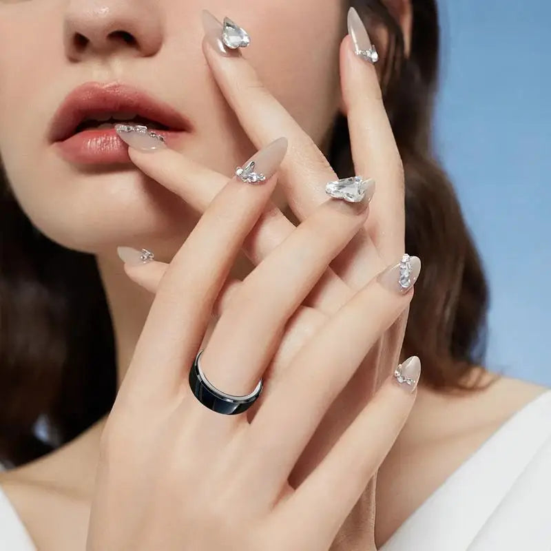 Introducing the latest innovation in wearable technology, the 2024 Smart Ring. This multi-functional smart touch ring is designed to enhance your lifestyle with its mini size and convenient body temperature tracking feature. It also comes with a charging case for easy recharging.