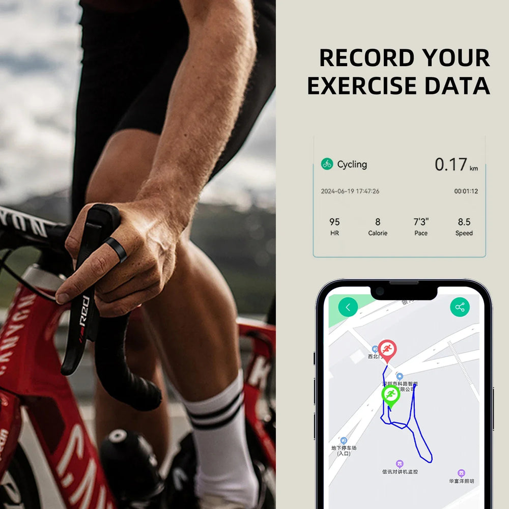 2024 Smart Ring Waterproof Blood Oxygen Heart Rate Blood Pressure Sleep Monitor Sports Health Tracker Smart Rings for Men