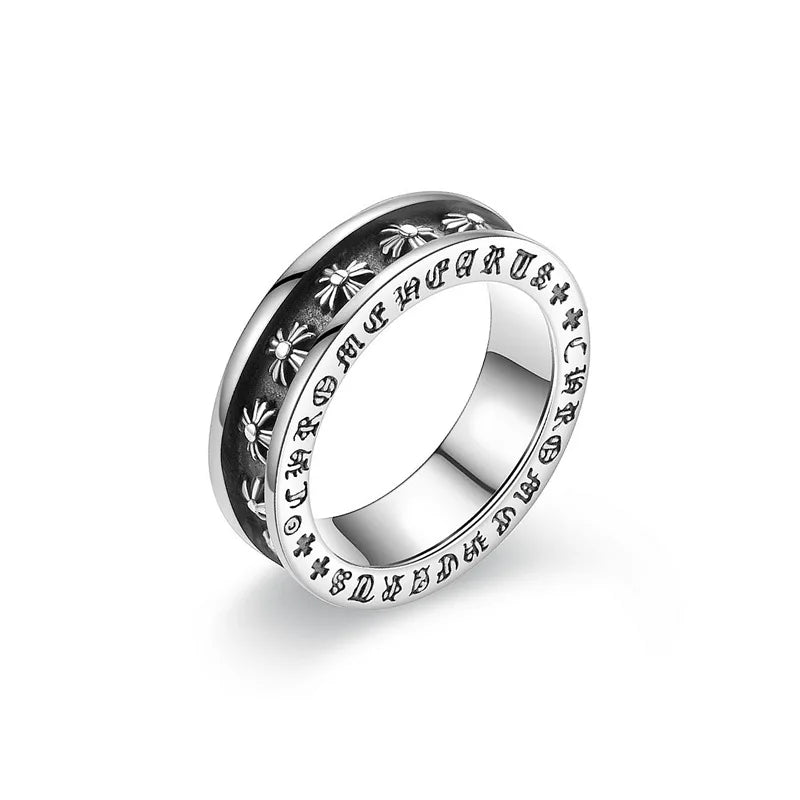 2mm Attack on Titan Black sliver Stainless Steel Ring Wings Of Liberty Flag Finger Rings For Men Women Jewelry Anime Fans