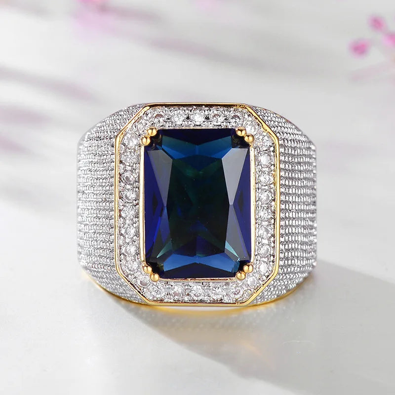 The latest collection of fashionable wedding rings for women featuring black or blue cubic zirconia stones. These geometric designs offer a modern and trendy look, perfect for engagement parties or any special occasion. Elevate your style with these stunning pieces of female jewelry.