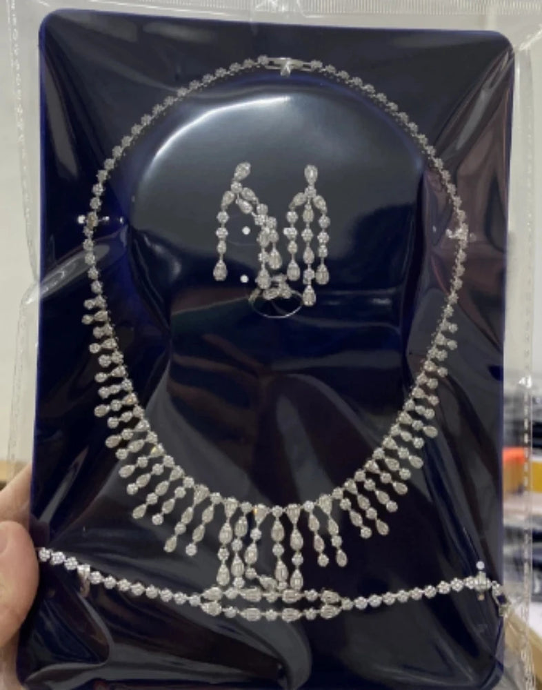 2025 Hot Selling Cubic Zirconia Bridal Wedding Jewelry Set Bridal 4-piece Set Women's Jewelry Set Jewelry Brand Reproduction