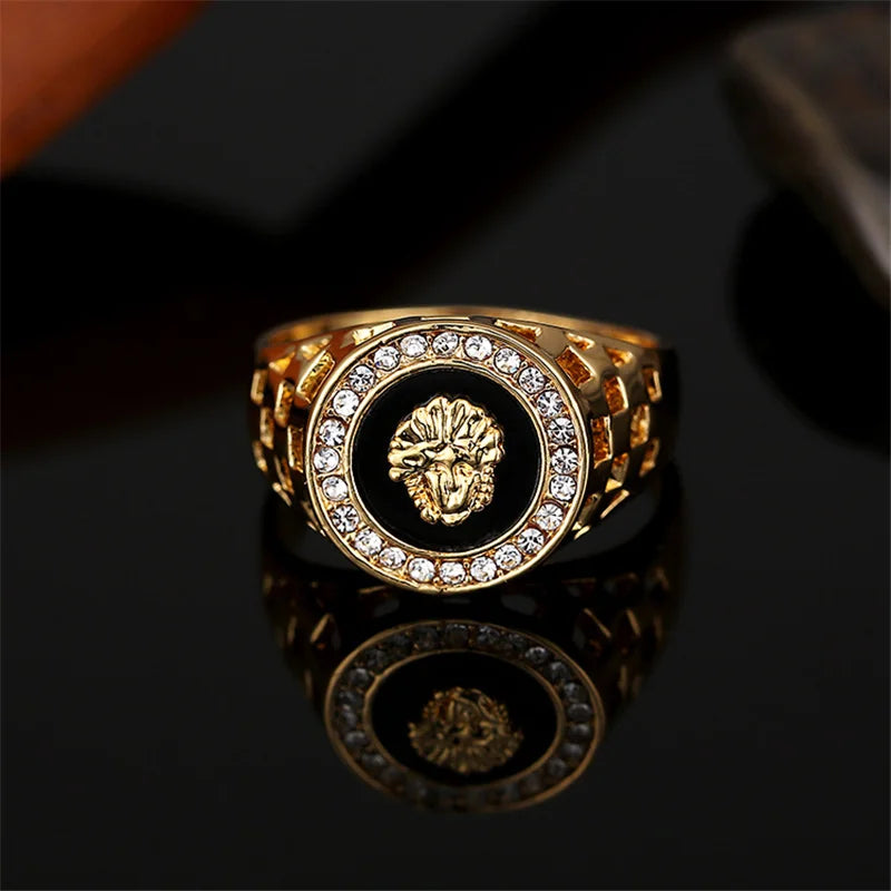 The unique and artistic Medusa Ring designed for men, featuring a captivating Zircon inlay. This fashion-forward piece exudes a bold and dominant aura, making it a perfect choice for those who embrace the punk style. It also serves as an ideal gift option for those seeking wholesale jewelry with a touch of creativity.