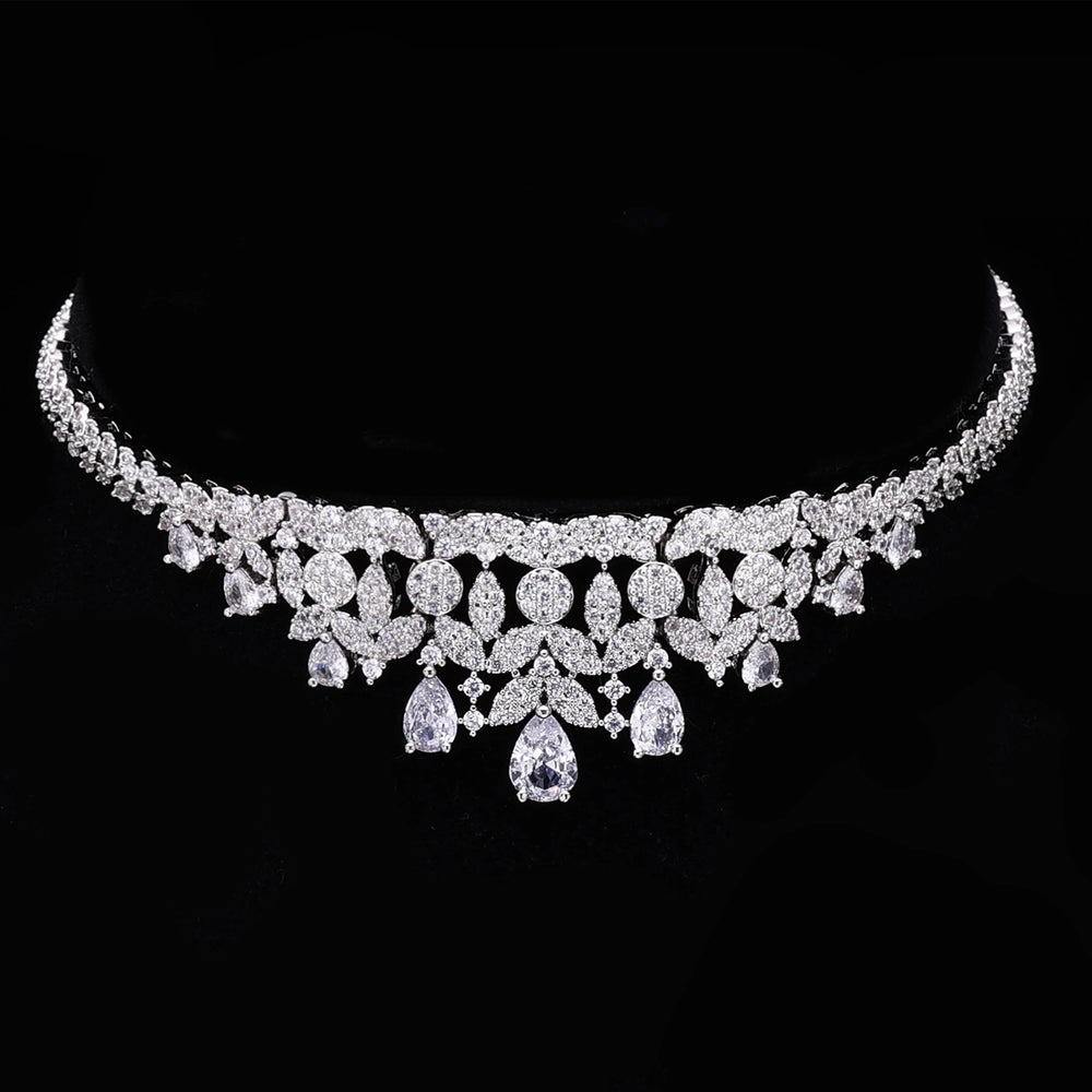 2025 New 4-piece Bride Zirconia Full Set Women's Party Jewelry Set Dubai Nigeria Crystal Wedding Jewelry Set