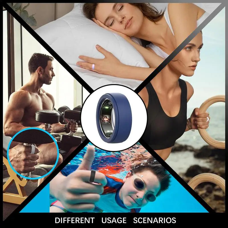 Smart Ring Protective Cover Soft Silicone Working Out Ring Protector Elastic Ring Case With Precise Cutting For Sporting Events