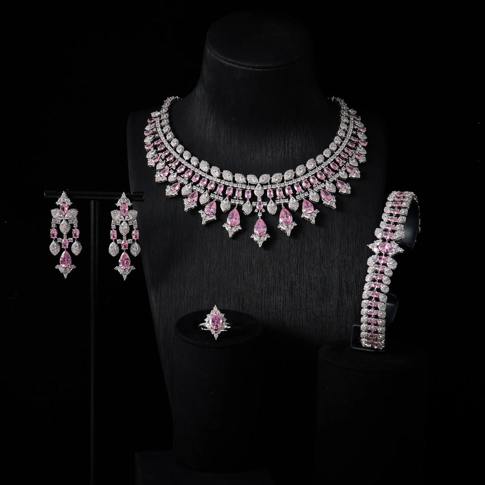 TIRIM Women Necklace Sets Cubic Zirconia Bridal Jewelry DuBai Saudi Wedding Engagement Party Festival Jewel Accessory