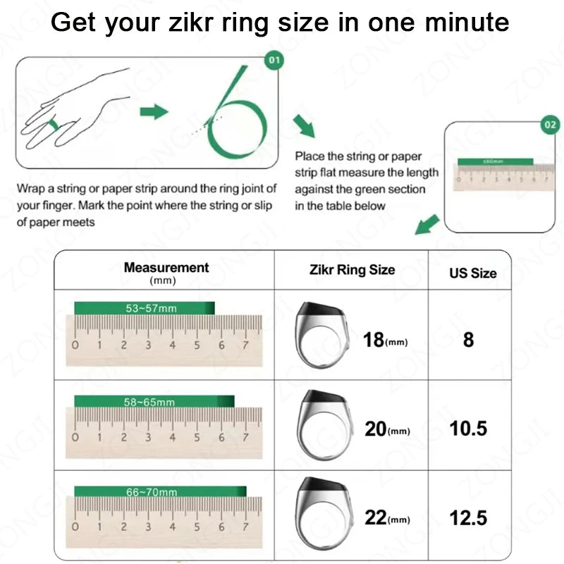 The 2024 Smart Zikr Ring is a digital counter designed for Muslims to keep track of their tasbih tally during prayer time. 2. This electronic device provides vibration reminders and is waterproof for added convenience and durability.