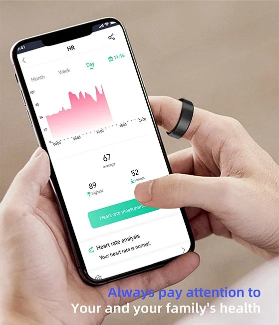 2024 New R11M Smart Ring Heart Rate Health Sleep Monitoring IP68 Waterproof Multi-sport Modes Titanium Steel Shell Ring