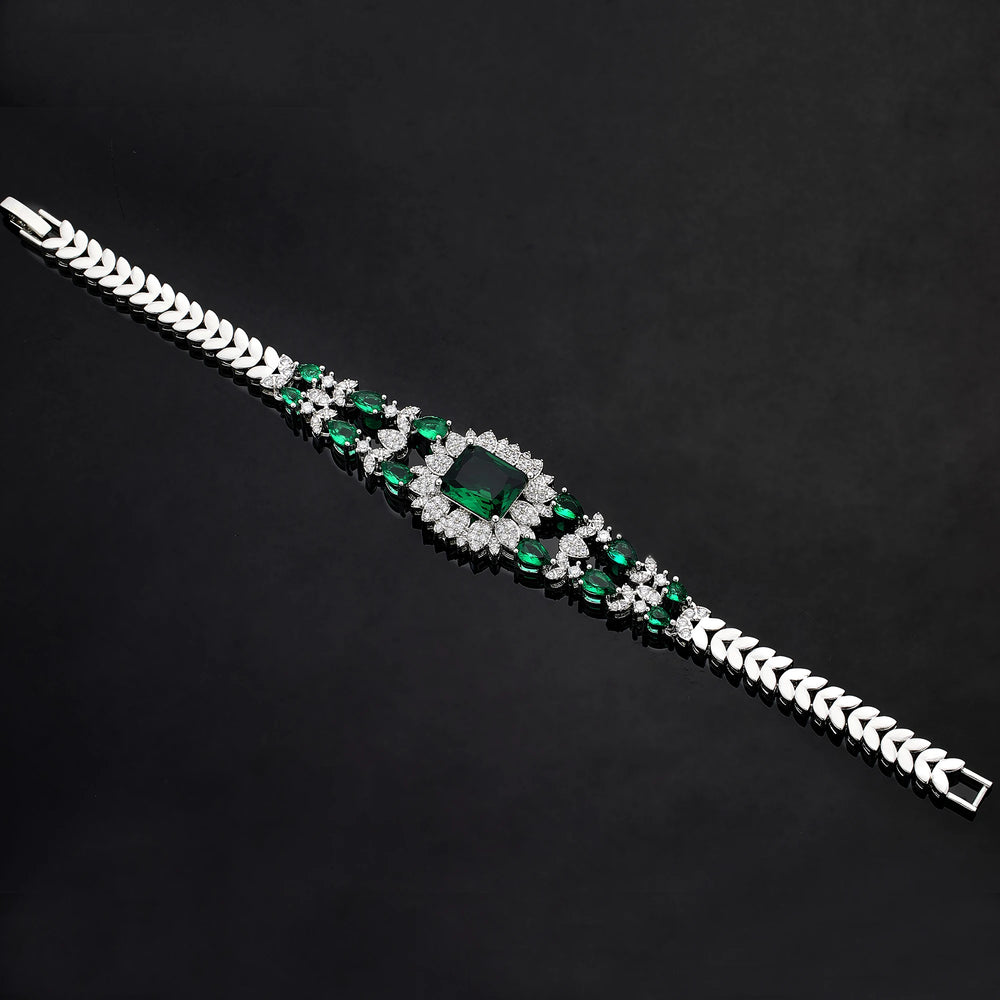 2025 Bridal Zirconia Full Jewelry Sets For Women Party 4pcs Luxury Dubai Nigeria CZ Crystal Wedding Necklace Sets