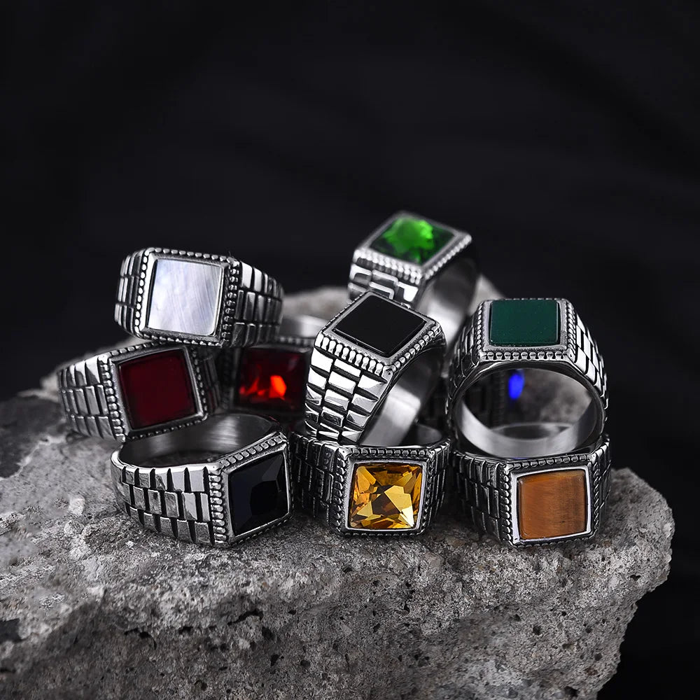 Men's High Quality 316LStainless Steel Watchband Rings Classic Fashion Trend Jewelry Product