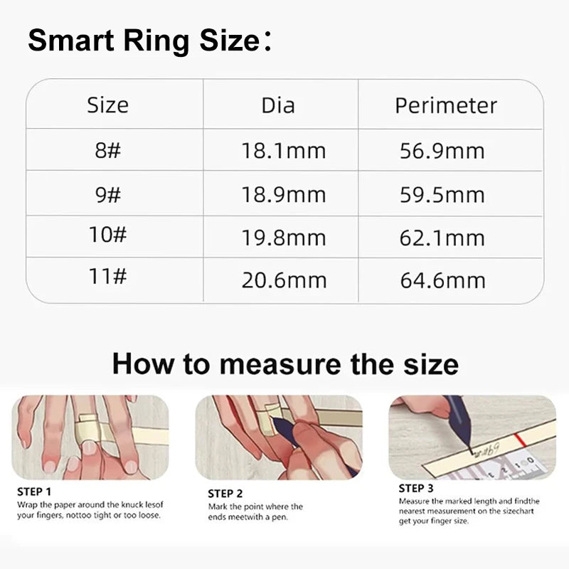 2024 R02 Smart Ring Health Monitor Men Women Smart Rings Heart Rate Blood Oxygen Sleep Waterproof Multifunctional Finger Ring
