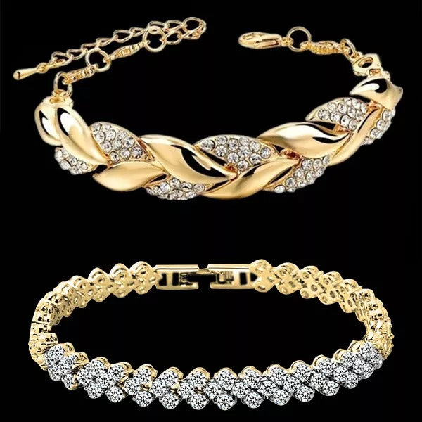 The elegance of our exquisite Braided Leaf Bracelet Charm, a symbol of luxury and love. This stunning piece is adorned with sparkling crystals, making it the perfect accessory for weddings, anniversaries, and Valentine's Day. Surprise your loved one with this aesthetic jewelry and make their day truly special.