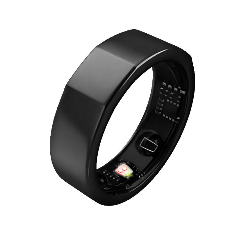 Brand New Titanium Dark Mobile App Integration Smart Ring Fashion Health Smart Ring High Quality Technology Verified APP Control