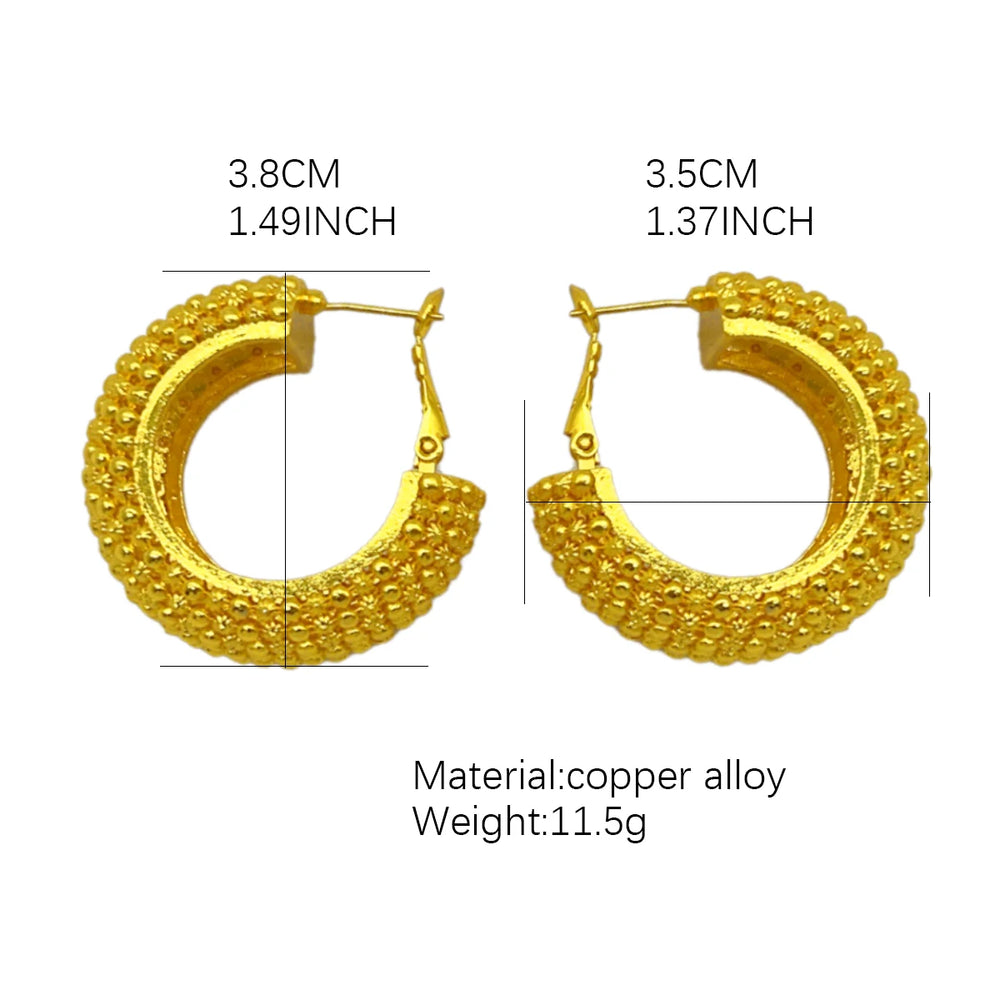 Luxury Dubai Gold Plated Bracelet Ring Earrings 3pcs Jewelry Sets For Women Wedding African Indian Jewellery Anniversary Gifts