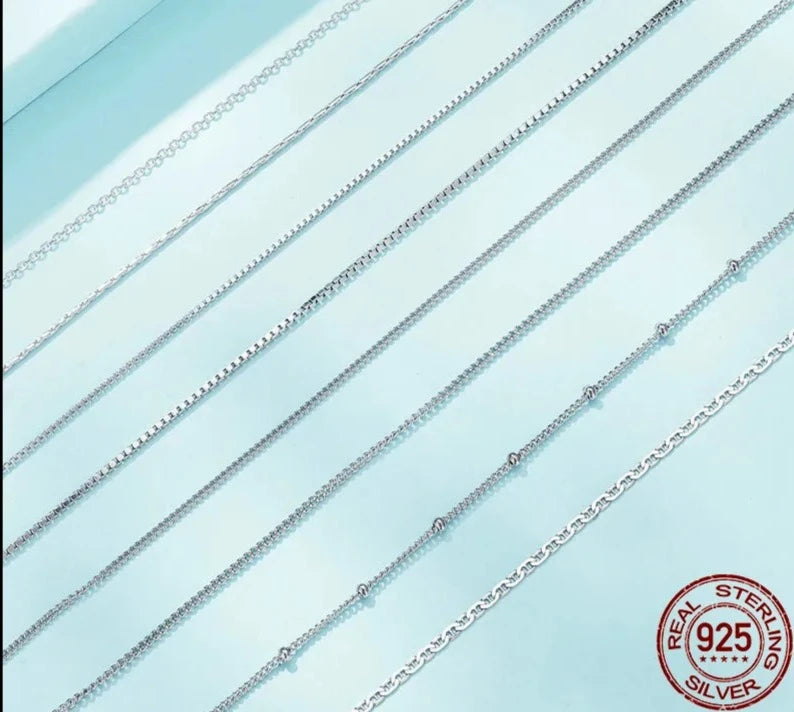 925 Sterling Silver Plated Gold Simple Basic Clasp Chain Necklace For Women Wedding Party Fine Fashion Jewelry Gift Making