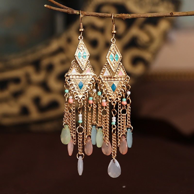 Ethnic Fringed Tassel Earrings