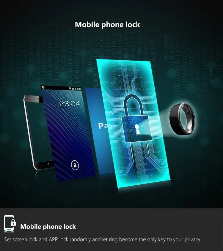 NEW NFC Smart Ring Electronic Bluetooth Ring Solar Ring IC/ID Rewritable Analog Access Card Tag Key Ip68 Waterproof