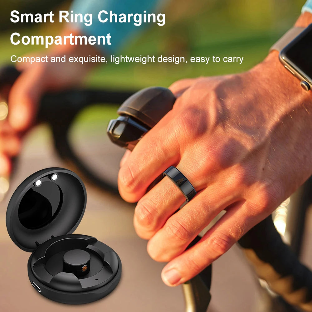 Smart Ring Charging Case 200mAh Type-C Port Replacement Charger Case with Charging Cable for S1 M1 R02 R03 R06 Smart Ring