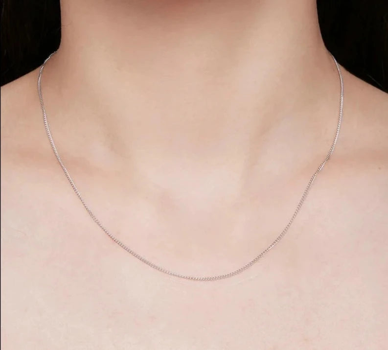 925 Sterling Silver Plated Gold Simple Basic Clasp Chain Necklace For Women Wedding Party Fine Fashion Jewelry Gift Making