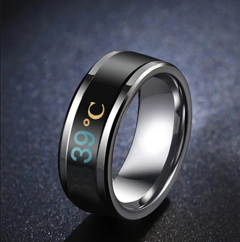 Smart Couple Mood Temperature Display Ring Fashion Personality Jewelry