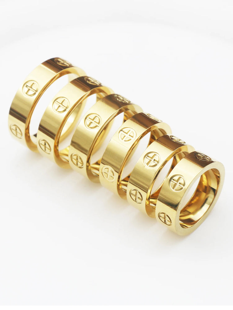 Stainless Steel Top quality women men Jewelry love rings luxury wedding bijoux couple lovers rings