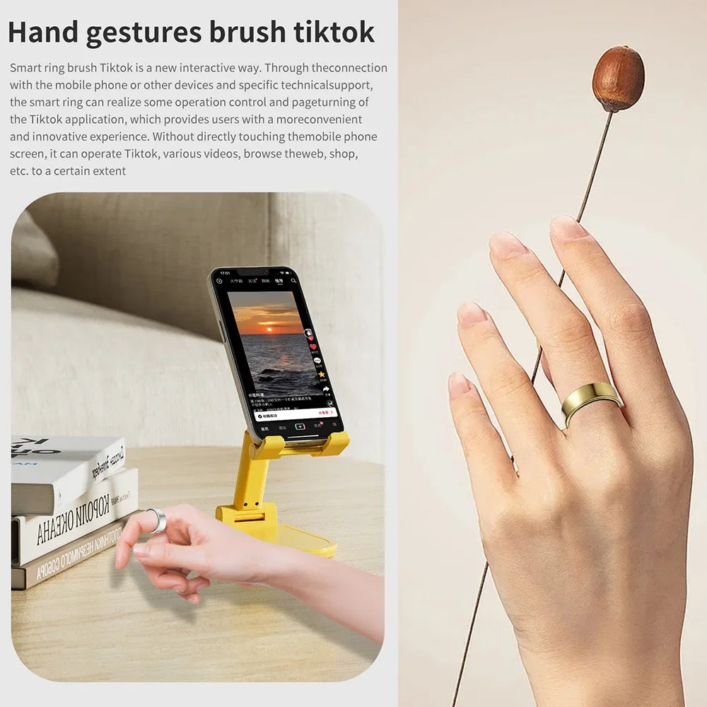 Smart Ring 2024 New SR05 with Charging Case Heart Rate Blood Oxygen Monitor IP68 & 5ATM Waterproof Sport for Men Women