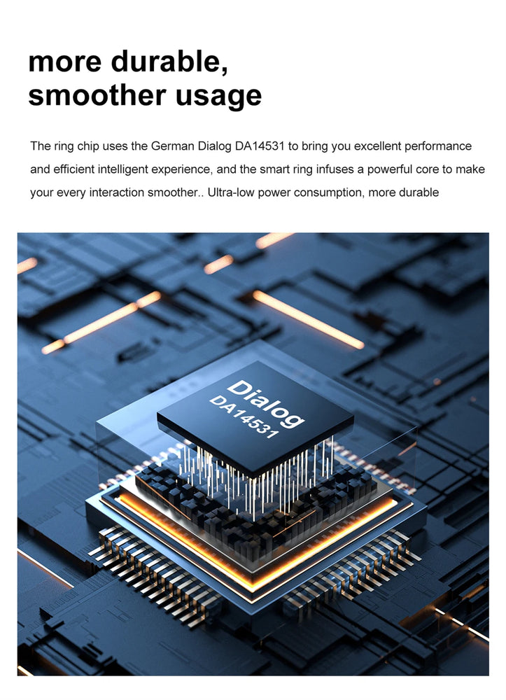 Smart Ring Men Women IP68 Waterproof Heart Rate Blood Oxygen Sleep Health Monitor Sport Fitness Health Ring