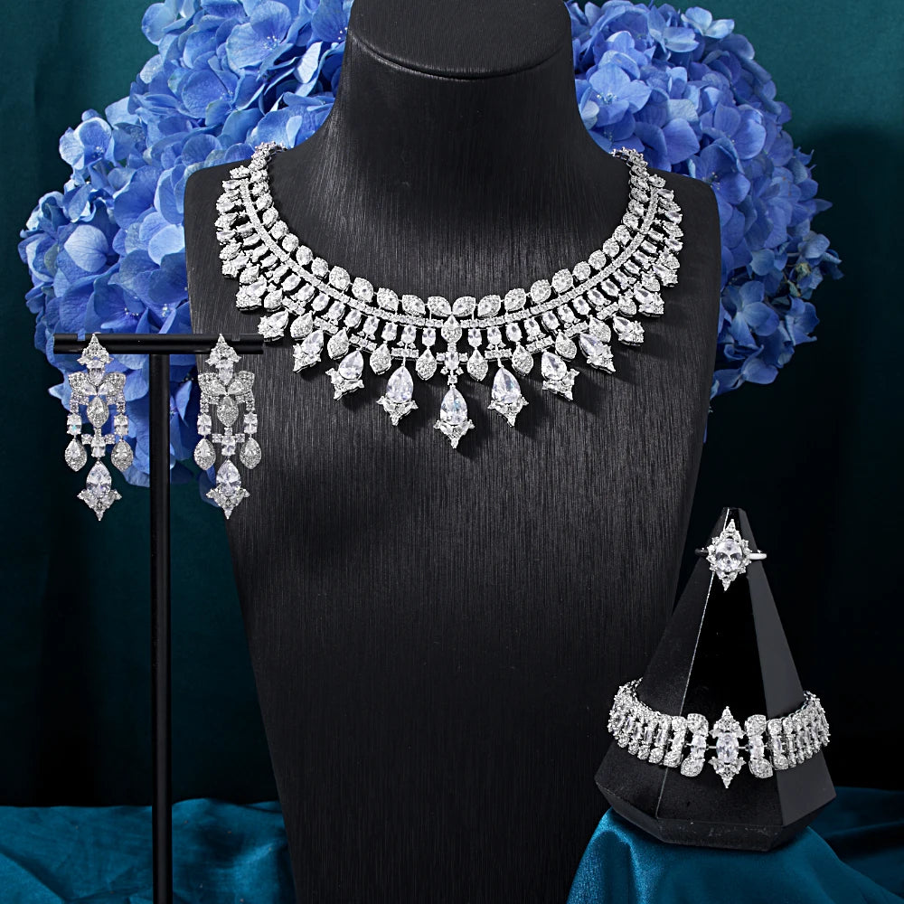 TIRIM Women Necklace Sets Cubic Zirconia Bridal Jewelry DuBai Saudi Wedding Engagement Party Festival Jewel Accessory