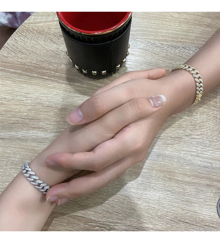 14K Gold Moissanite Diamond Bangle Bracelet 100% Real 925 Sterling Silver Wedding Bracelets for Women Men Party Jewelry Gift