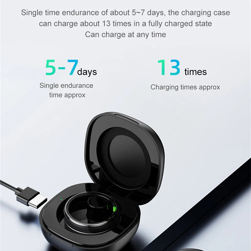 2024 Smart Ring Men Women IP68 Waterproof Heart Rate Blood Oxygen Sleep Health Monitor Sport Fitness Health Ring for Android IOS