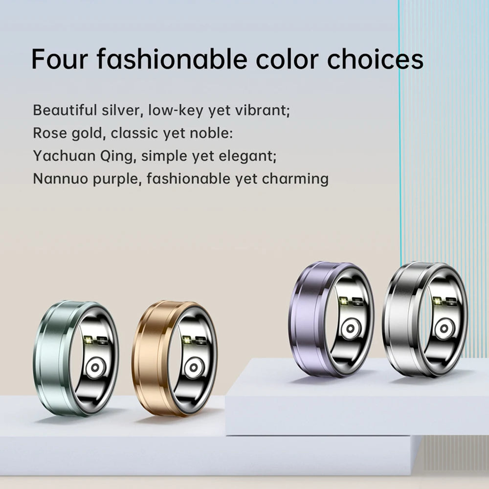 R3 Smart Ring Electronic Bluetooth Ring Waterproof Health Tracker Heart Rate Blood Pressure Blood Oxygen Monitor for Women Men