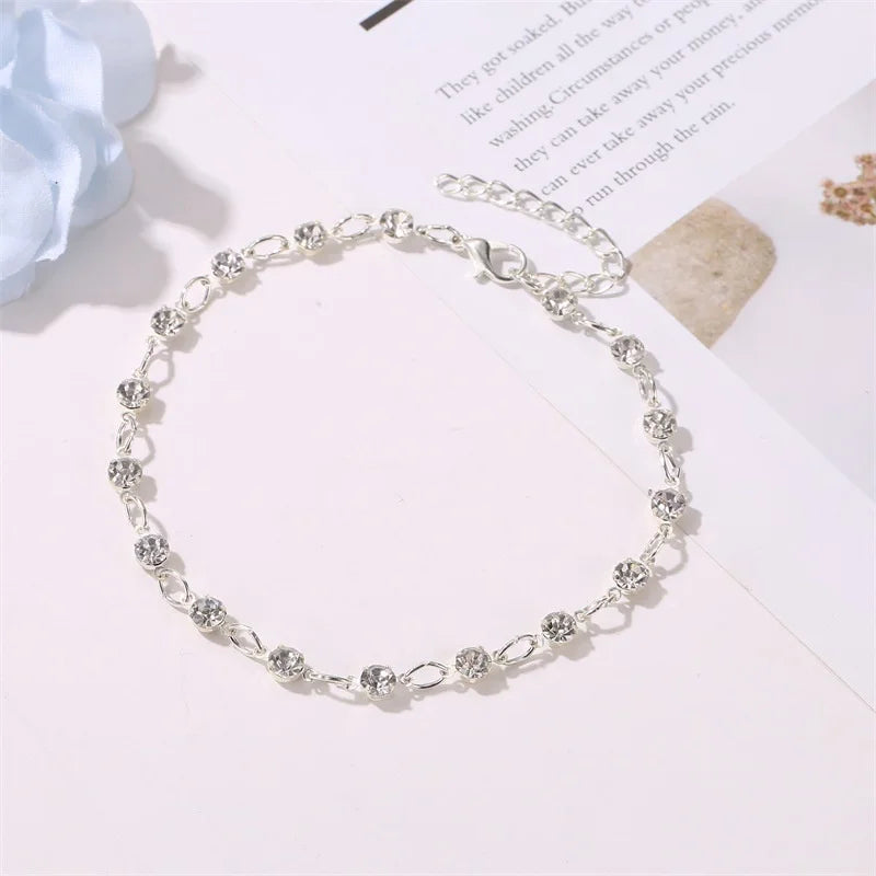 Crystal Bracelet for Women Magnet Ankle Bracelet Magnetic Therapy Ankle Bracelet Weight Loss Products Slimming Health Jewelry