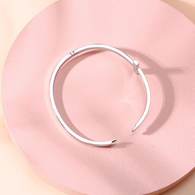 Charm Women Cuff Bangles Cross Crystal Bracelets For For Girls Sister Wife Friendship Jewelry