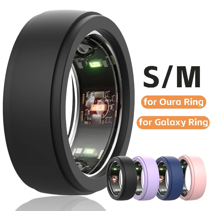 Ring Cover for Oura Ring/Galaxy Ring Anti-Scratch Elastic Silicone Rings Protector for Samsung Galaxy Smart Rings Cover S/M Size