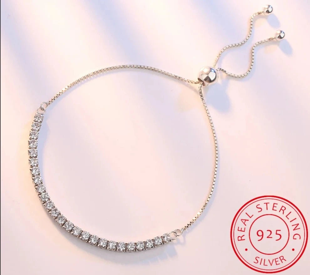 925 Sterling Silver Moissanite 1.3 Carat Bracelet Decoration Casual Fashion Light Luxury Niche Advanced Design Sense for Ladies