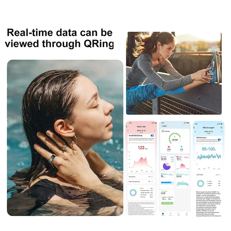 2024 For Smart Ring Multifunctional Steps Health Tracker Sleep Monitor Men Women Smart Bluetooth Ring For IOS Android