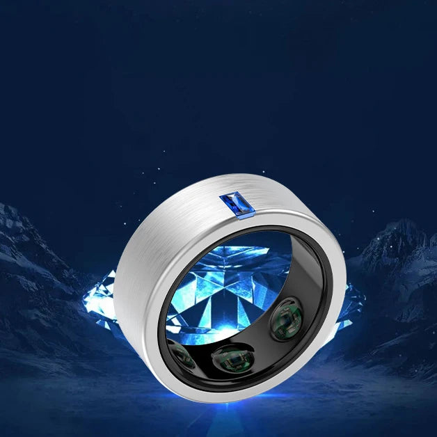 Elevate your style with the newest NFC Gold Waterproof Smart Ring for Android, which doubles as a fashionable couple stainless steel jewelry piece.