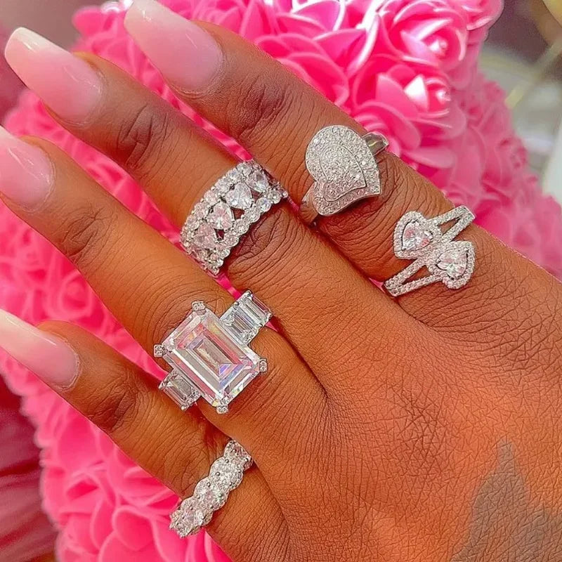 Gold Color Engagement North Star Starburst Signet Rings Minimal Delicate Simple Finger Jewelry 2023 Valentine's Day Gift Women