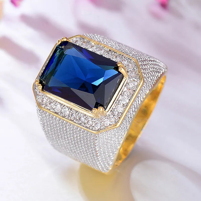 The latest collection of fashionable wedding rings for women featuring black or blue cubic zirconia stones. These geometric designs offer a modern and trendy look, perfect for engagement parties or any special occasion. Elevate your style with these stunning pieces of female jewelry.