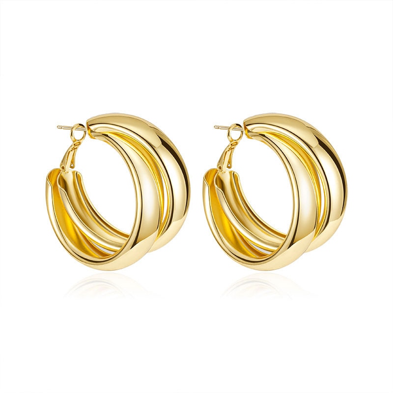 Golden Big Hoop Earrings