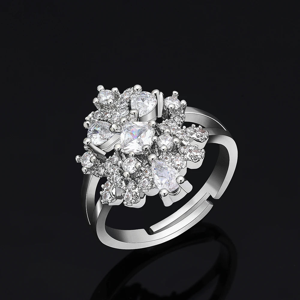 2025 New 4-piece Bride Zirconia Full Set Women's Party Jewelry Set Dubai Nigeria Crystal Wedding Jewelry Set