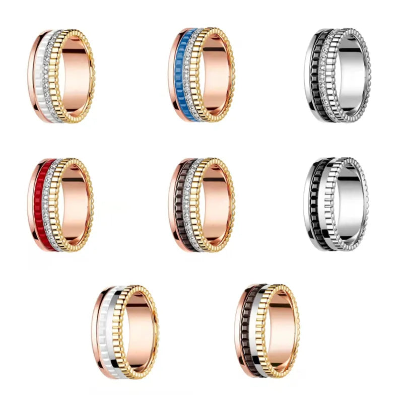 925 Sterling Silver Ring classic luxury ring fashion rotatable personalized couple ring anniversary gift