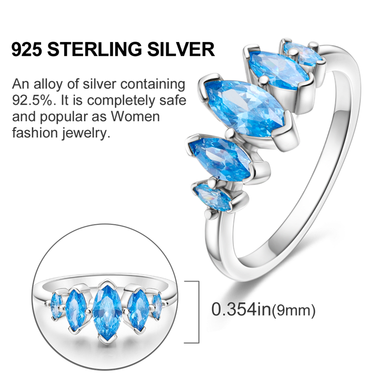 Star Moon 925 Sterling Silver Ring