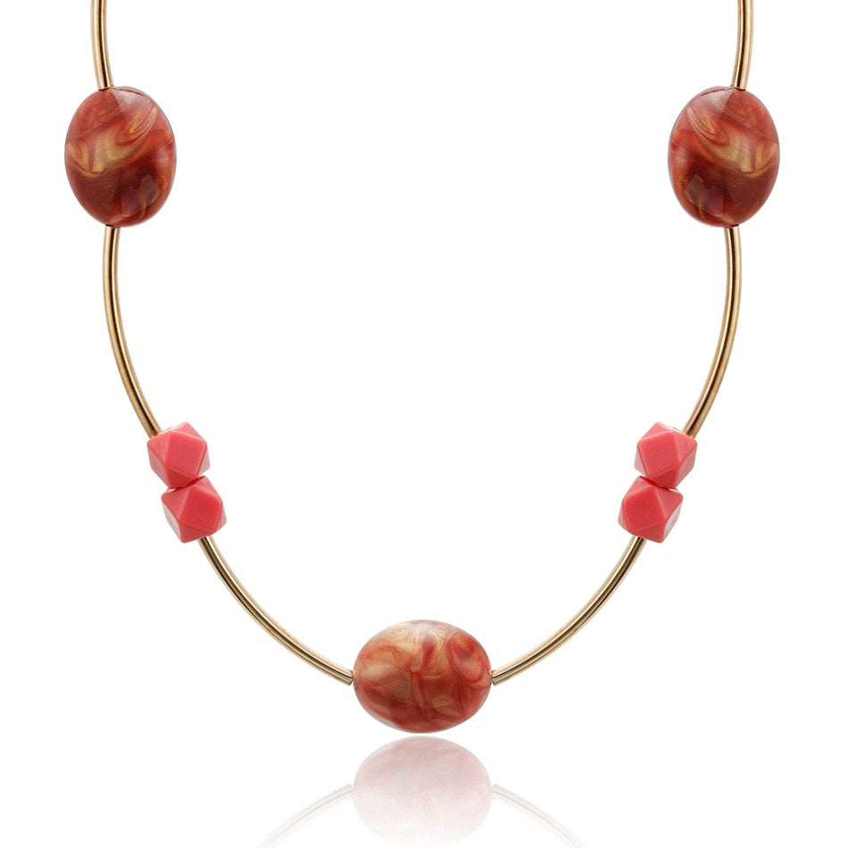 Charm your neck with these stunning geometric wooden blocks necklaces &amp; pendants! Crafted from Metal, they make a unique fashion statement. Experience the rope chain’s captivating look to ignite your ensemble!